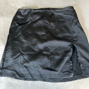 Black mini skirt